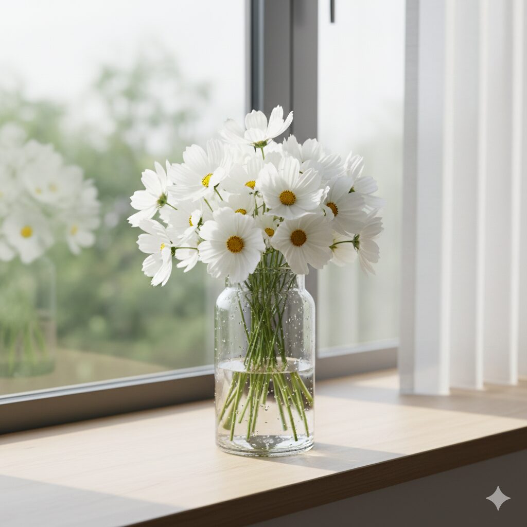 コスモス 花言葉 本数 「優美」「純潔」を象徴する、清潔感あふれる白いコスモスの花