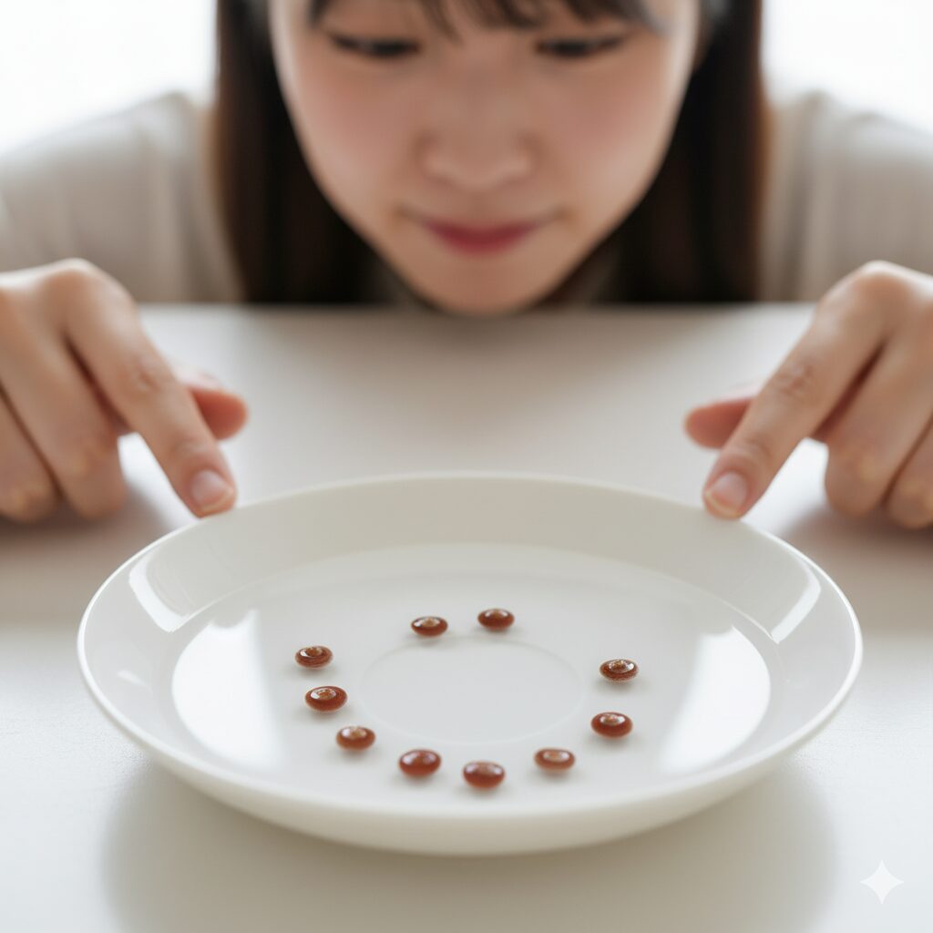 発芽率を上げるために種まき前日にシクラメンの種を水に浸して吸水させている様子