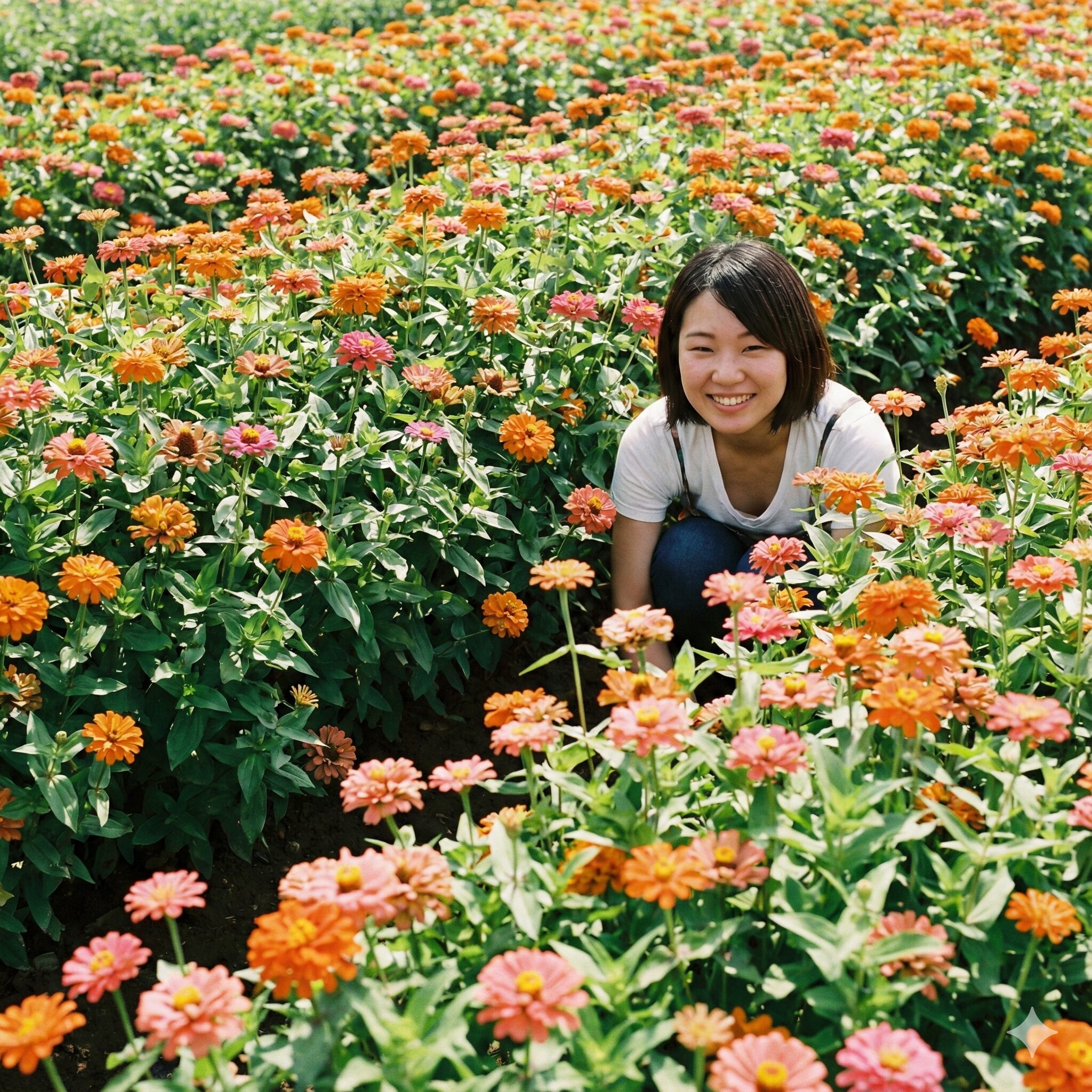 ジニア 多年草 病気に強く花数が多いジニアの人気品種「プロフュージョン」の開花状況