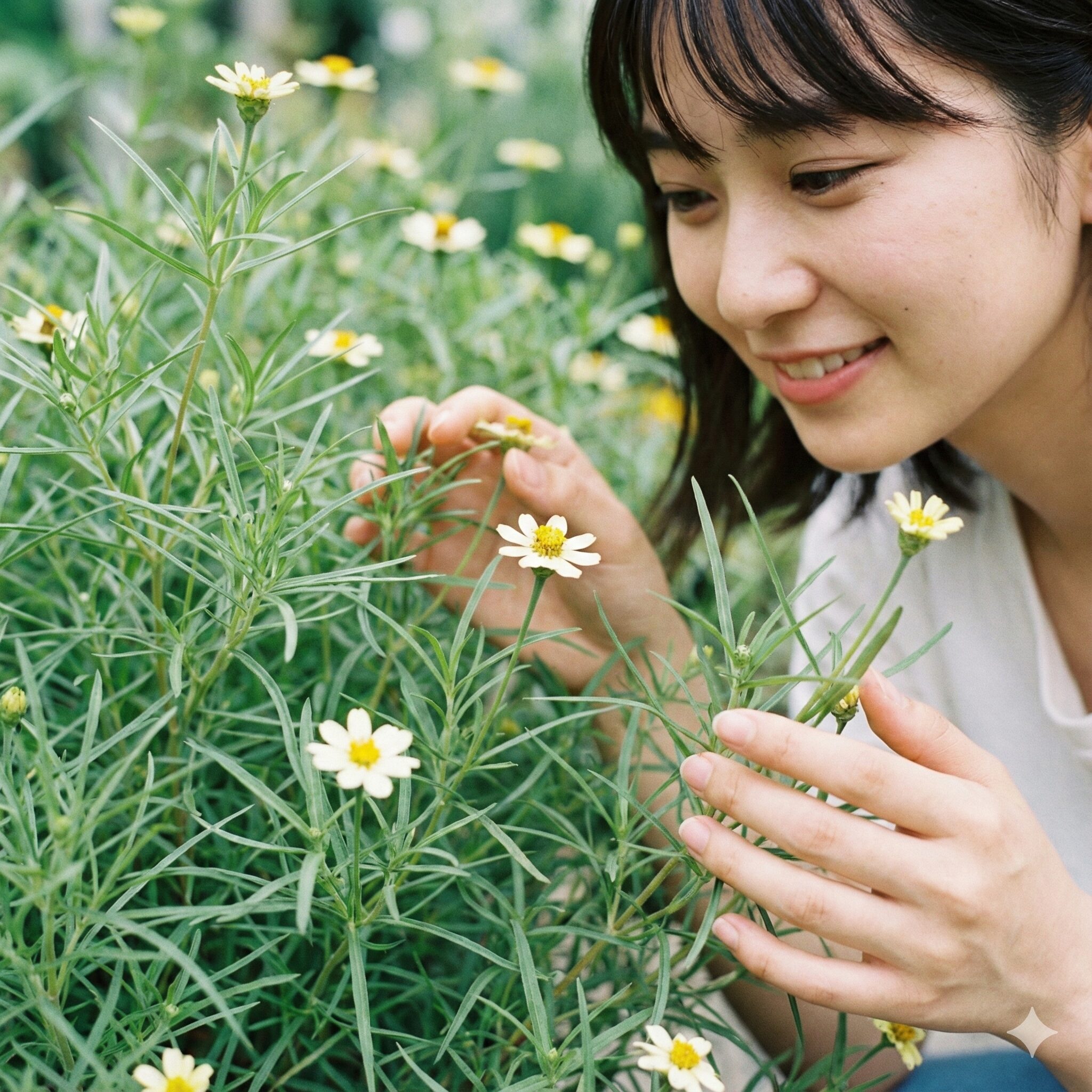 ジニア 多年草 細い葉と小輪の花が特徴的なジニア・リネアリス(ホソバヒャクニチソウ)