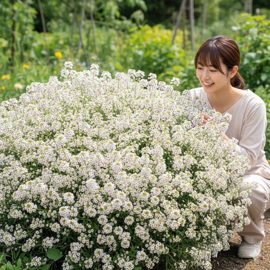 スイートアリッサム 多年草　鮮やかな花を密につけて大きく広がる、生命力あふれるスーパーアリッサム。
