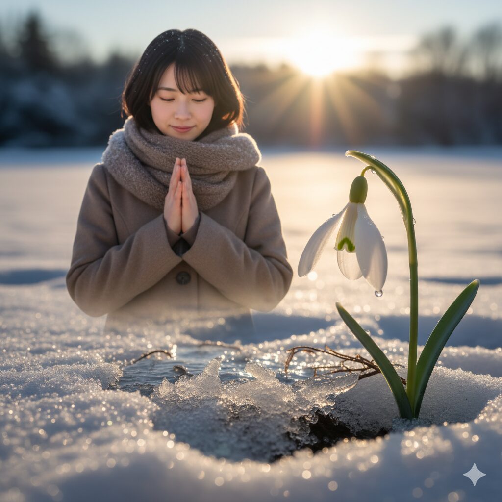 試練を乗り越え咲くスノードロップ。慰めから感謝へ繋がる報恩の精神の象徴