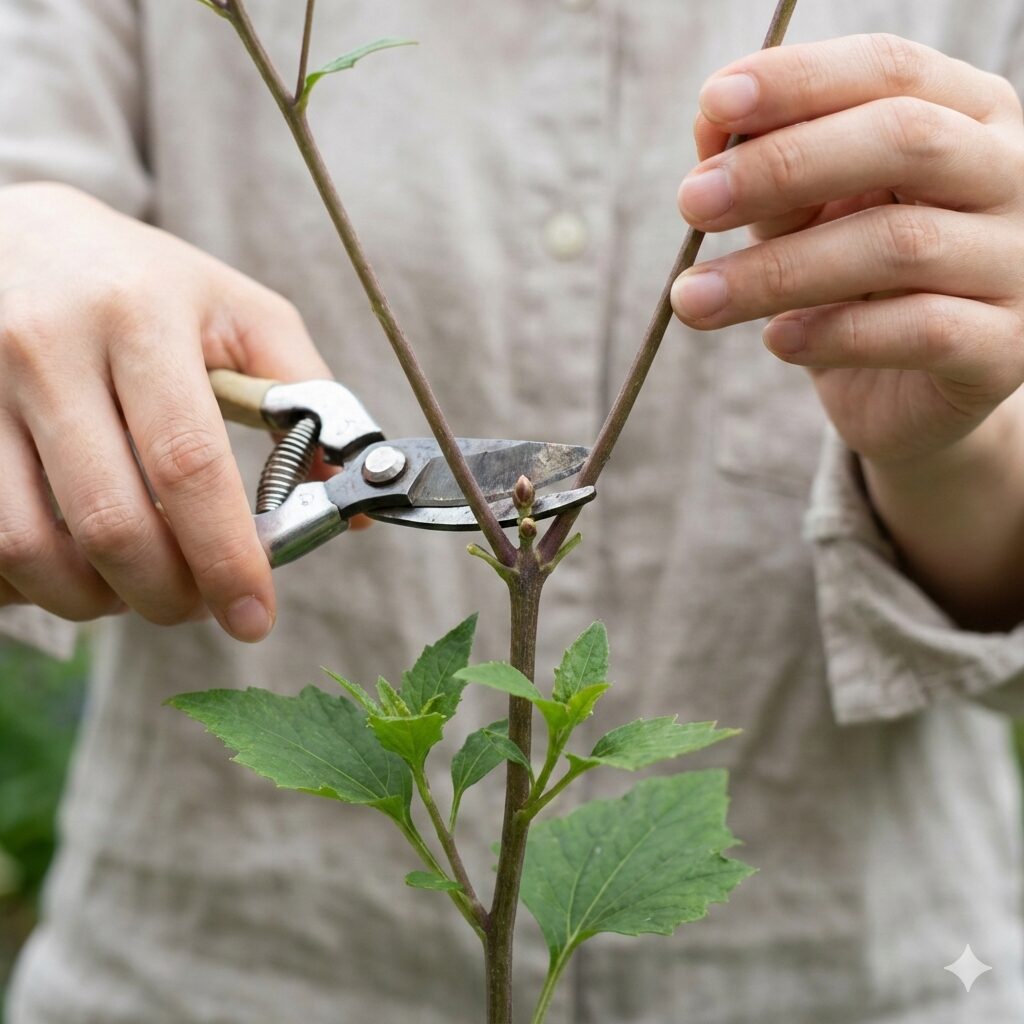 セネッティ 切り戻し 位置 Y字の上で切る方法