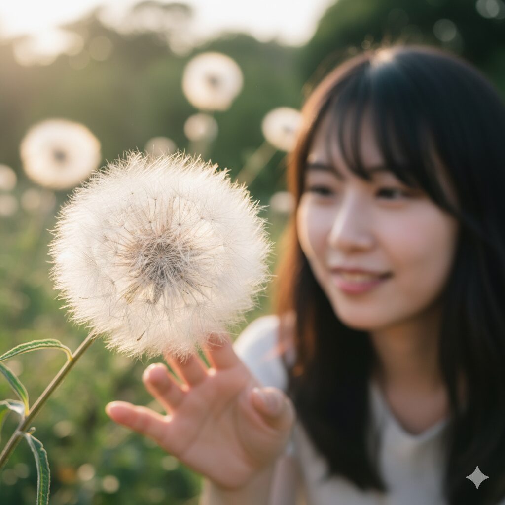 セネッティの名前の由来となったセネシオ属特有の白い綿毛と種子