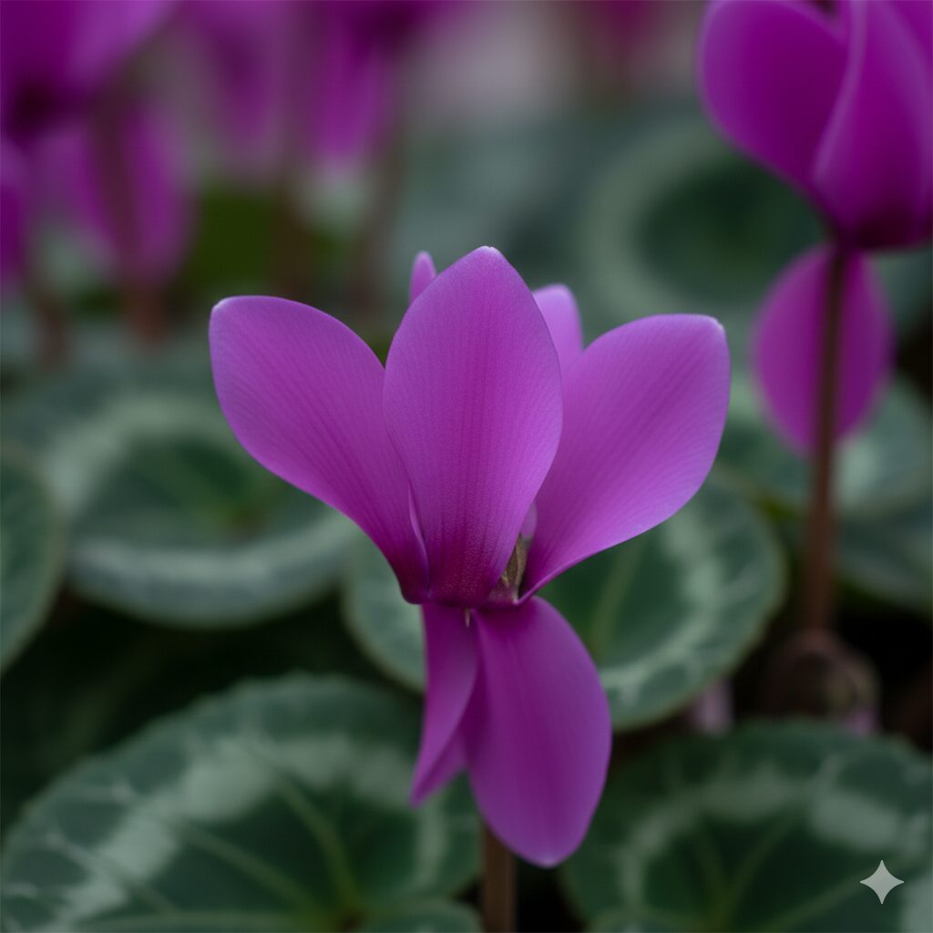 セレナーディア アロマブルーの満開の鉢植え。青紫色の美しい花と爽やかな香りが魅力のサントリーフラワーズ開発品種