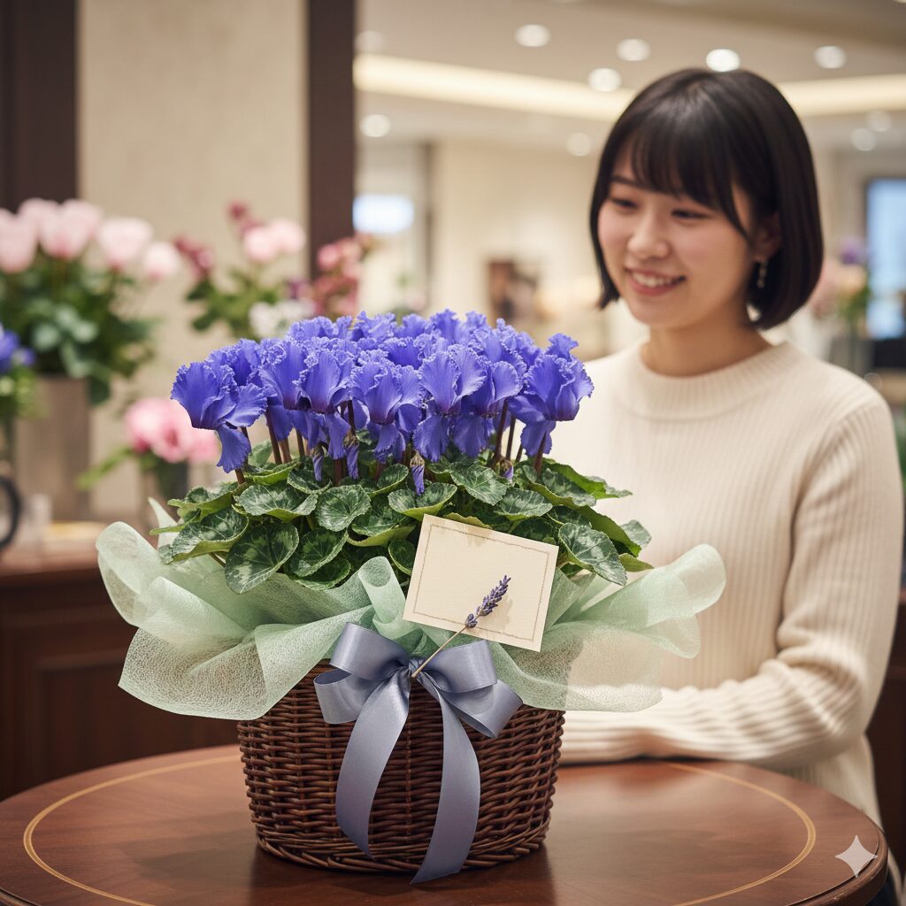 ギフトとして人気の高いバスケット入りのセレナーディア アロマブルーと価格イメージ