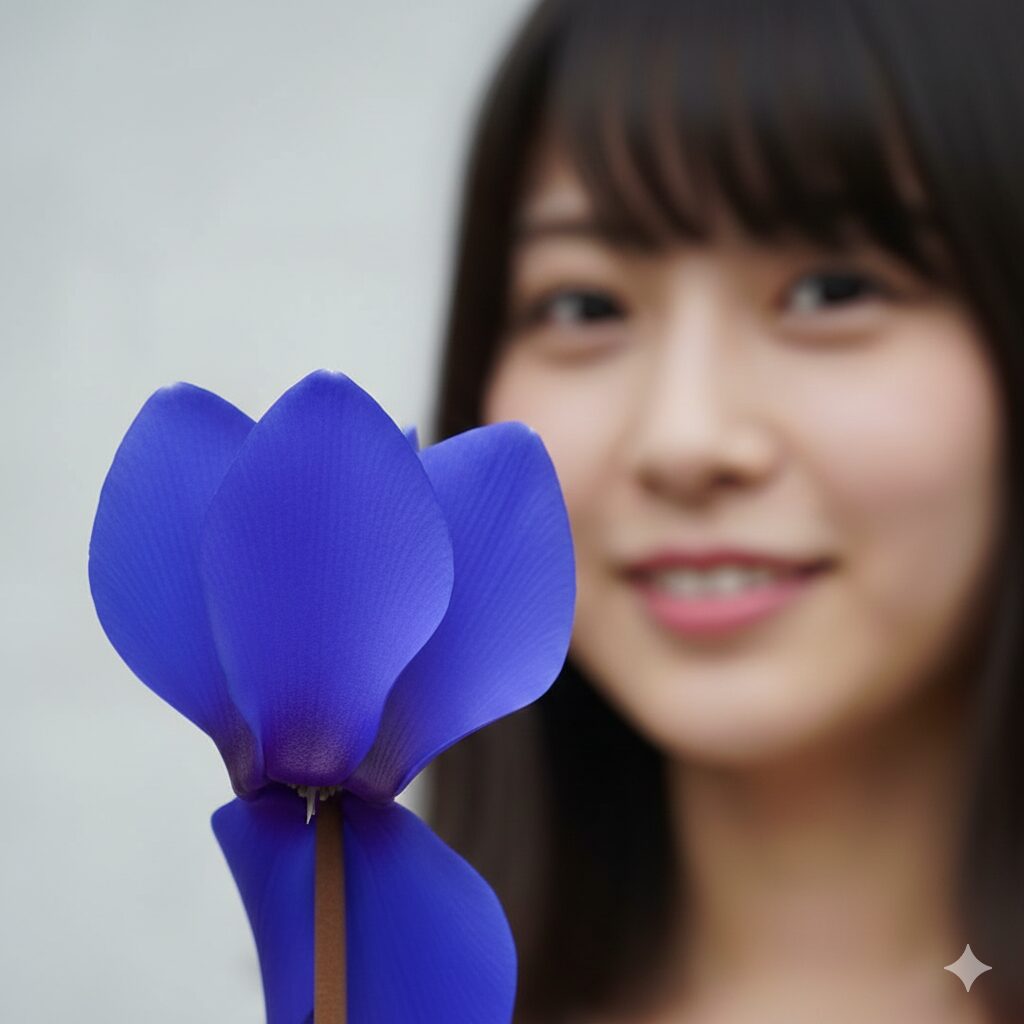 セレナーディア 育て方 深い青紫色とベルベットのような質感が特徴のシクラメン セレナーディア アロマブルーの花