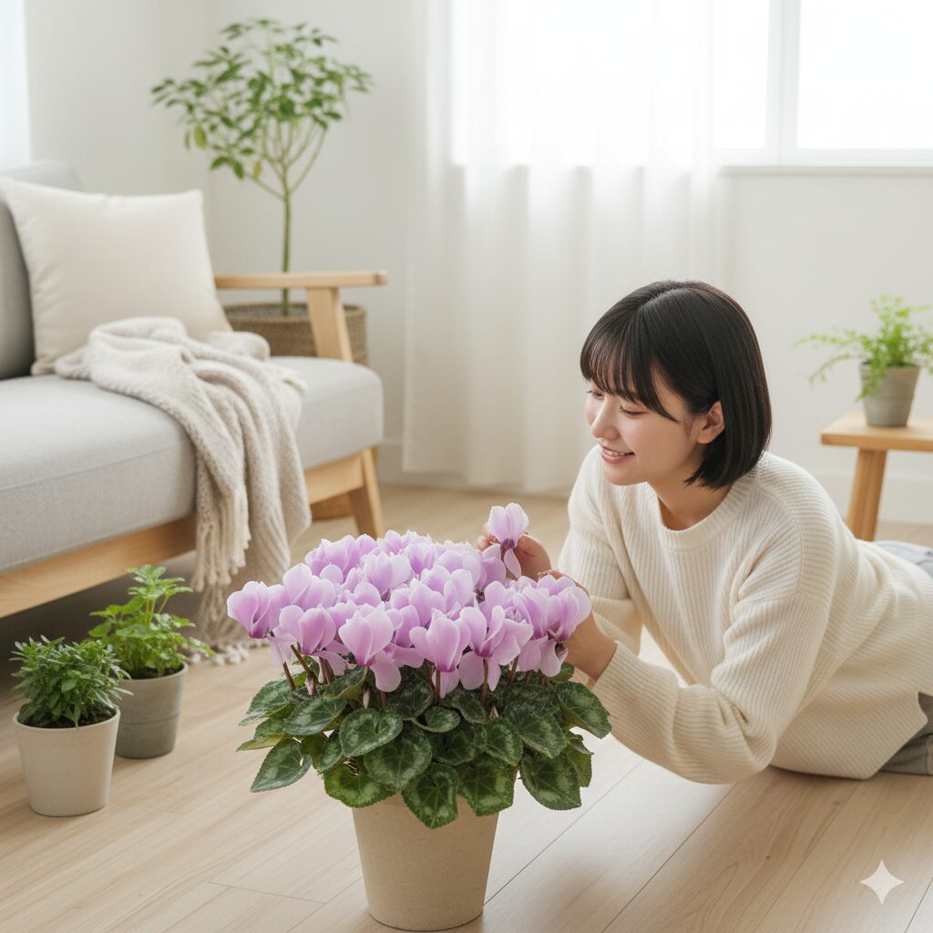 セレナーディア 花言葉　淡い藤色と優美なフリル咲きが美しい「セレナーディア ライラックフリル」の鉢植え