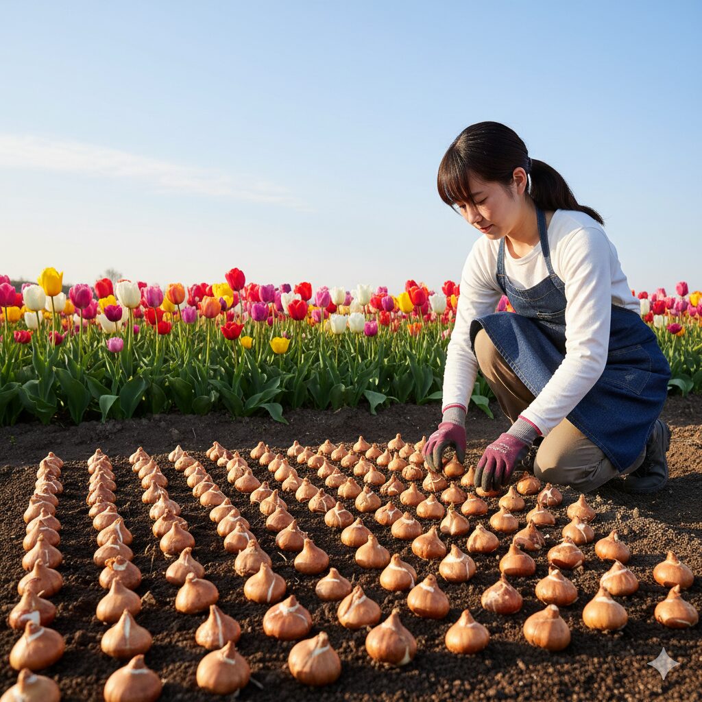 チューリップ 植え方 向き