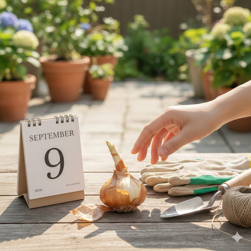 ネリネ 球根 植え方　8月下旬から9月中旬の植え付け適期を迎えた健全なネリネの球根