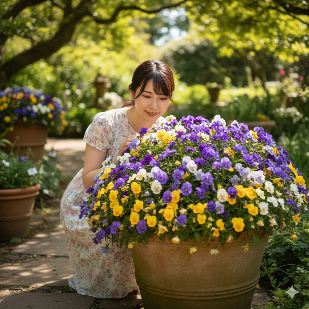 ビオラ 寄せ 植え ぎゅうぎゅう