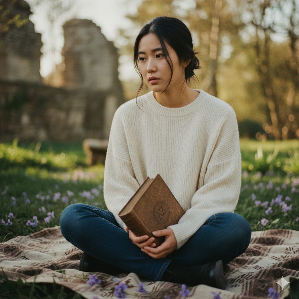 ビオラの花言葉の由来となったギリシャ神話の少女イオが白い牛に変身する悲劇のイメージイラスト