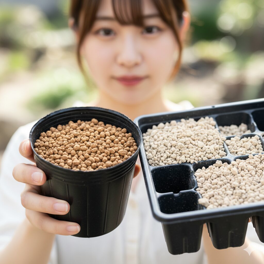 フェアリースター 種取り 挿し木の発根に最適な清潔で肥料分のない鹿沼土と赤玉土