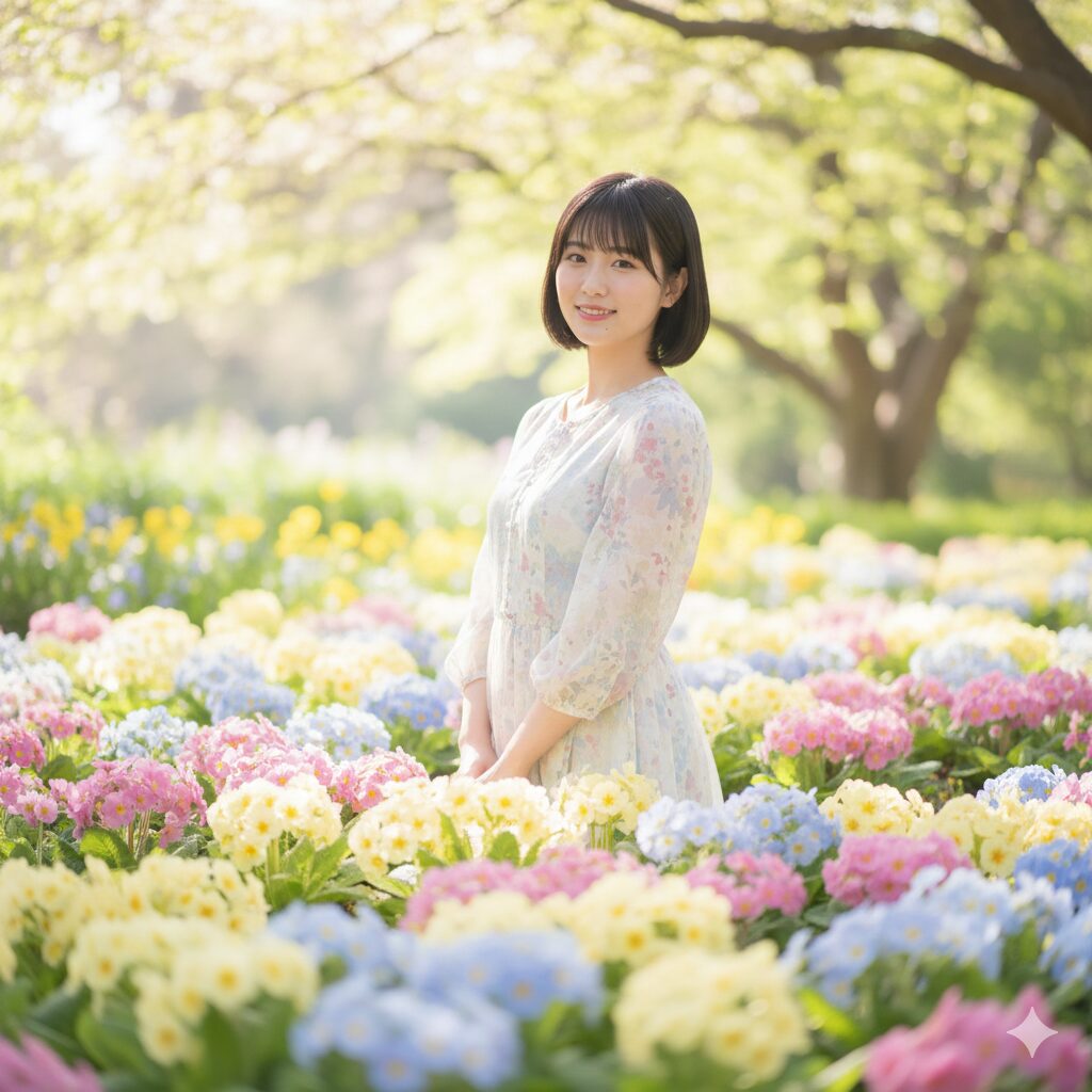 プリムラ 花言葉 怖い　春の陽射しを浴びて可憐に咲くパステルカラーのプリムラ