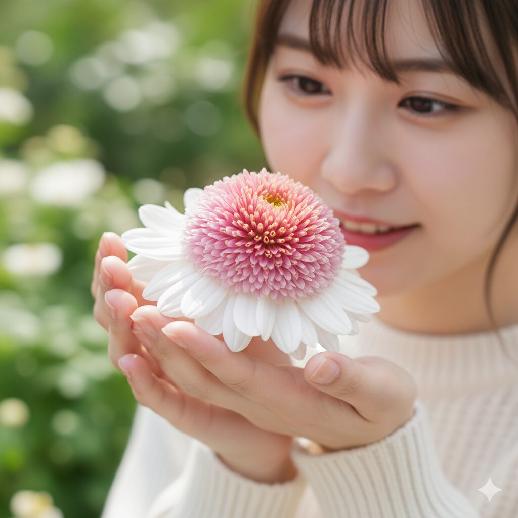 白とピンクのバイカラー咲きが可愛いボンザマーガレット イチゴショート