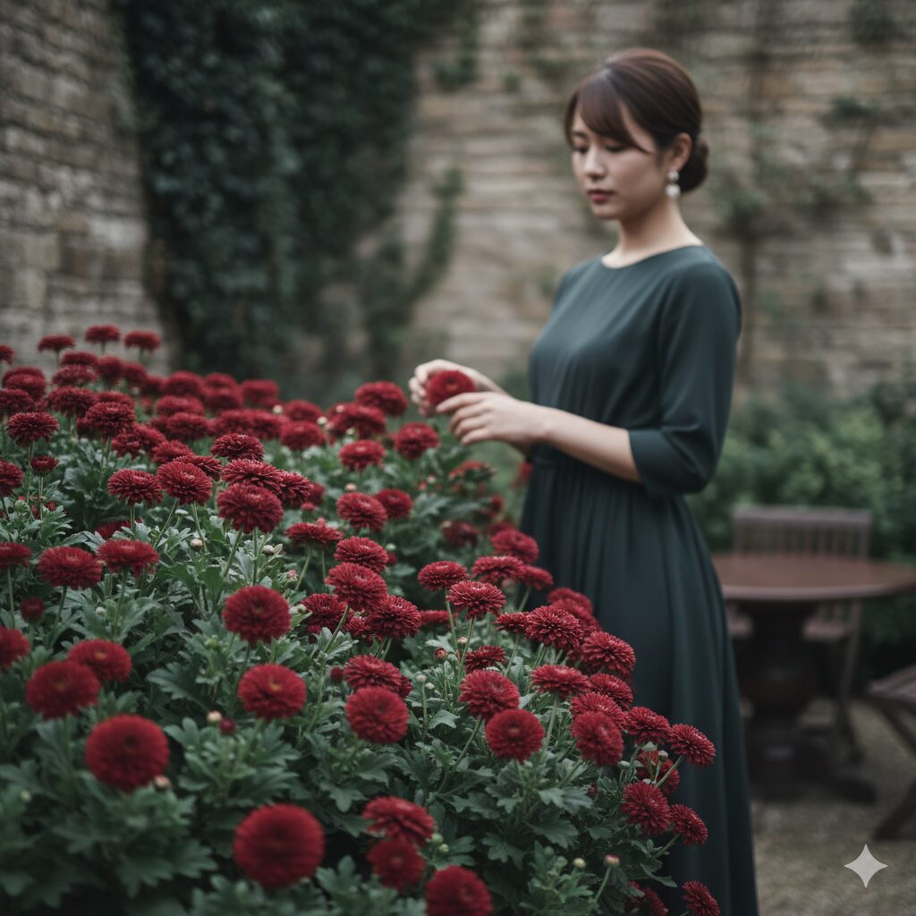 成熟した愛を象徴する赤ワインカラーのボンザマーガレット