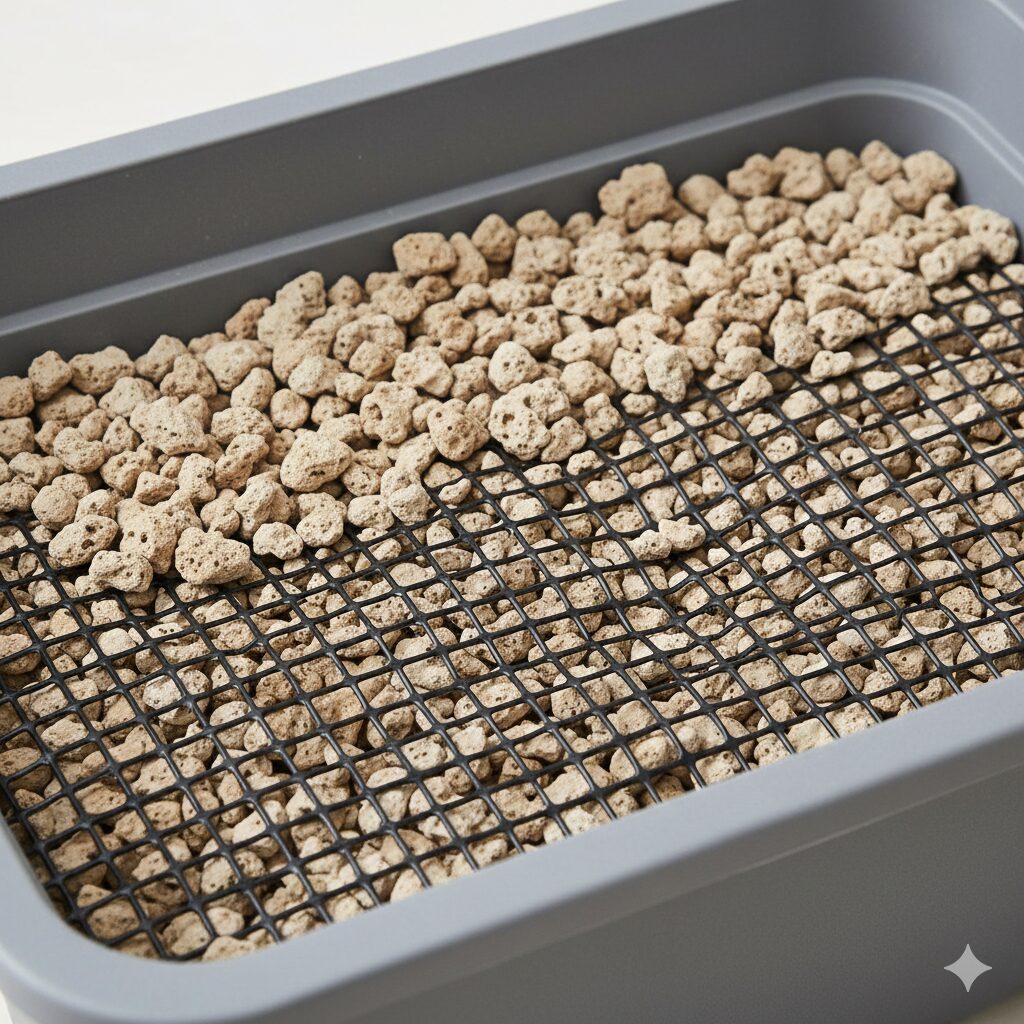 マリーゴールド 育て方 プランター 根腐れ防止と排水性向上のための、プランター底部に敷かれた鉢底ネットと鉢底石