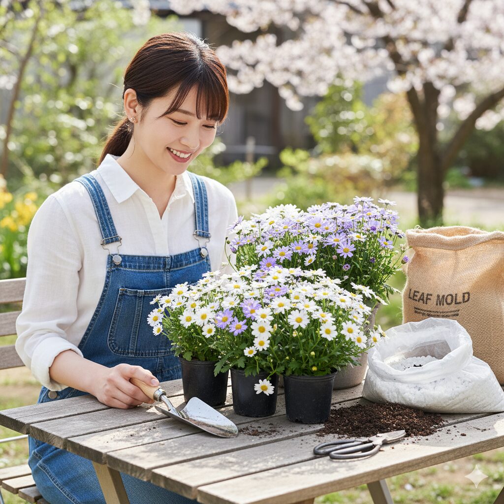星空マムの地植えに必要な土壌改良資材とガーデニングツール
