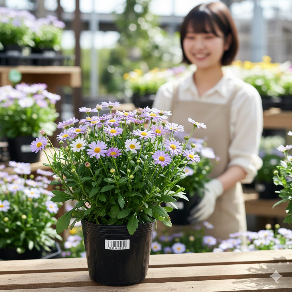 星空マムの苗の選び方:節が詰まり株元がしっかりした健康な春苗