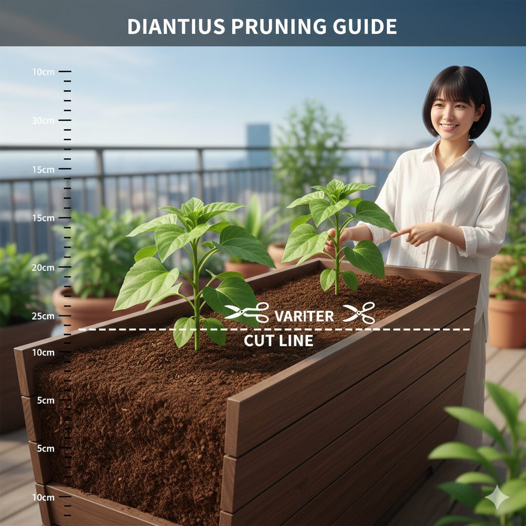 ひまわり 種 植える時期5 ひまわりのプランター栽培に適した30cm以上の深型プランターと、適切な株間で間引きされた元気な苗