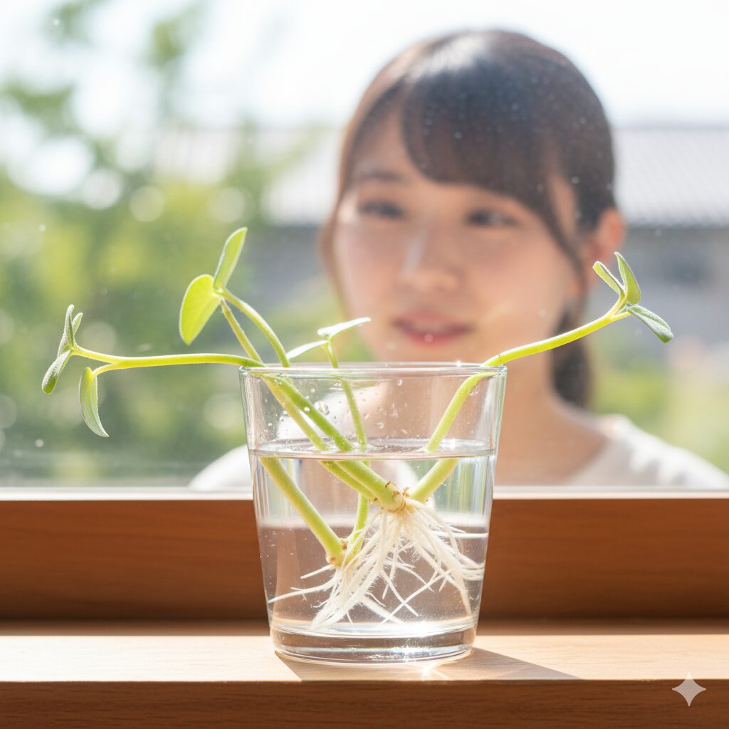 アズーロコンパクト 増やし方6　アズーロコンパクトの水挿し：土へ植え替える最適な発根状態