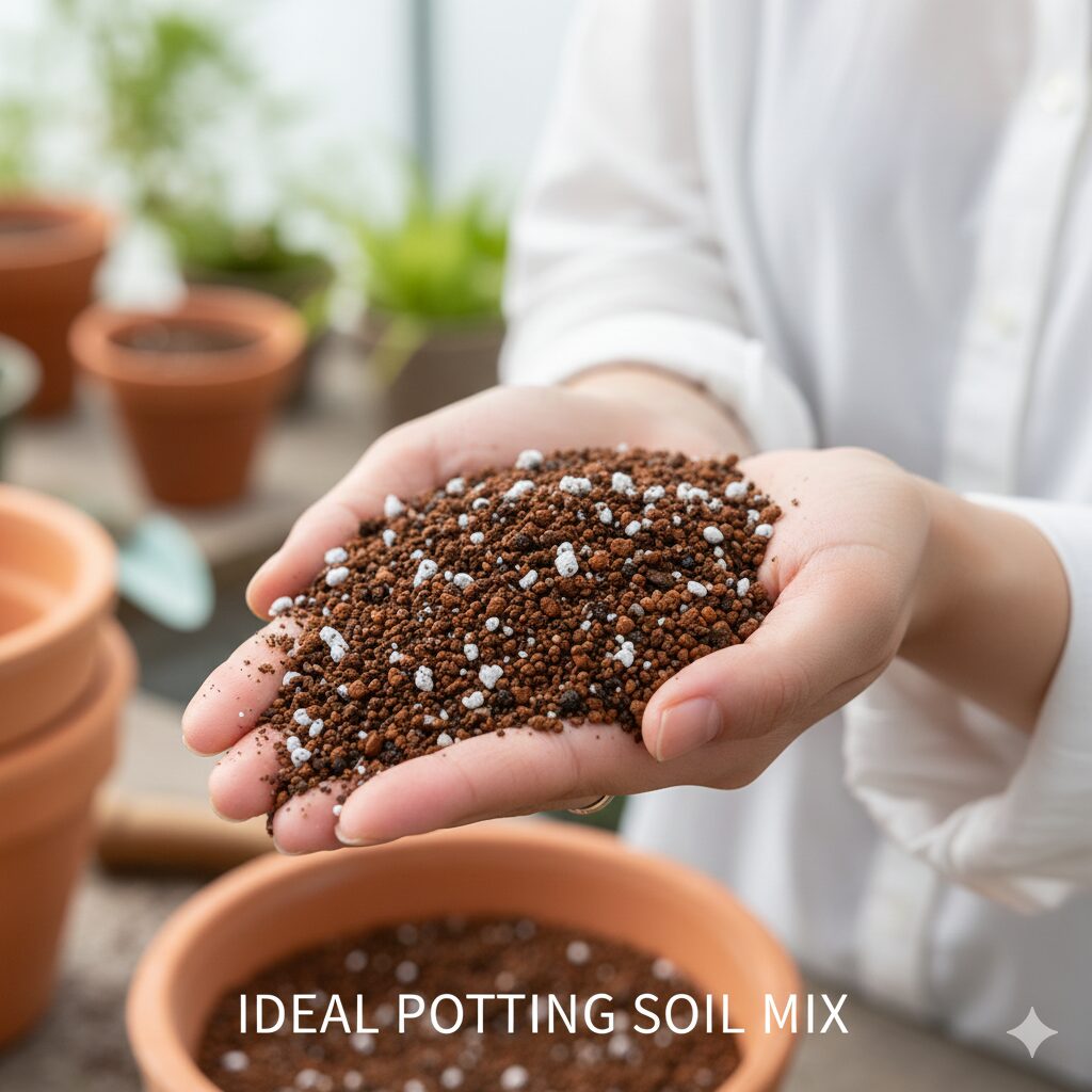 カーネーション 植え替え時期　水はけと通気性を高めたカーネーション専用の配合用土の質感