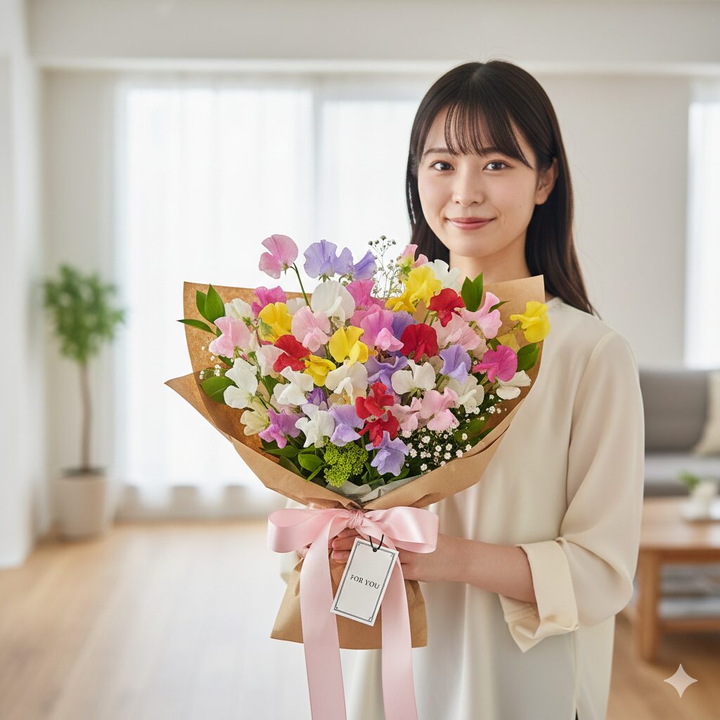 スイートピー 和名10 ピンクや白や紫など色ごとに異なる花言葉を持つ多彩なスイートピーのフラワーギフト