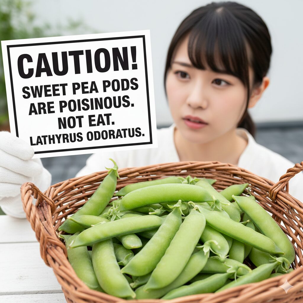 スイートピー 和名7 マメ科特有の蝶形の花とエンドウ豆に酷似した鞘を持つスイートピー(別名:麝香豌豆)