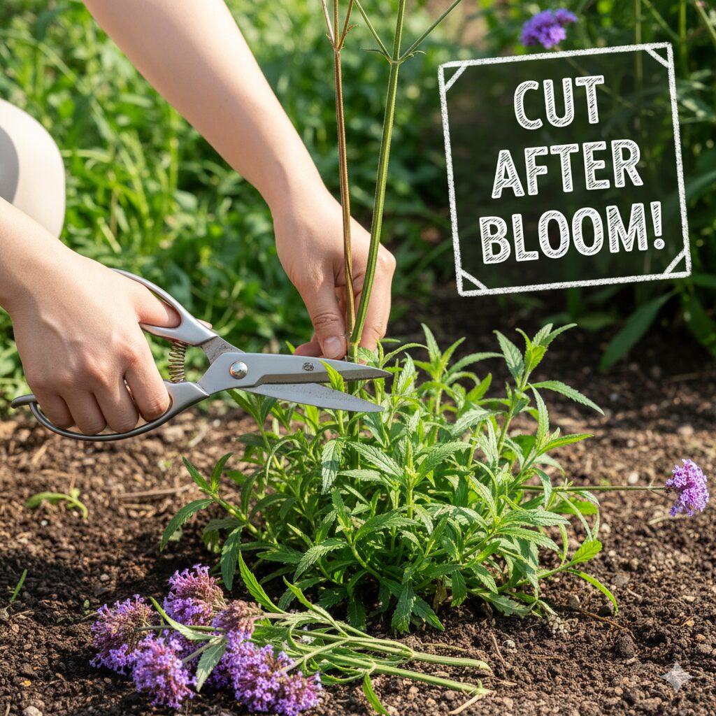 バーベナ 花言葉 怖い9　大量にこぼれ落ちるヤナギハナガサの種子とコンクリートの隙間から発芽する様子
