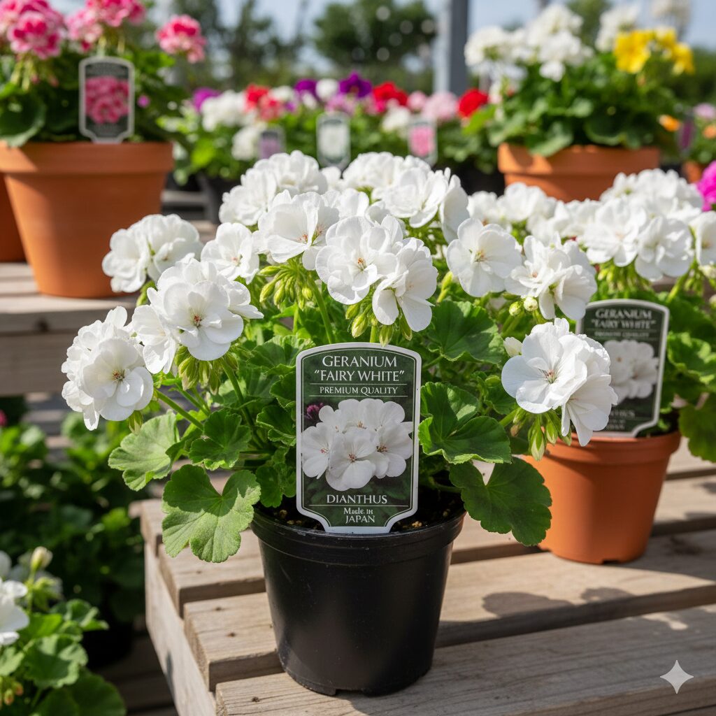 フランネルフラワー 寄せ植え 相性2　寄せ植えに最適なコンパクトな園芸品種フランネルフラワー・フェアリーホワイト