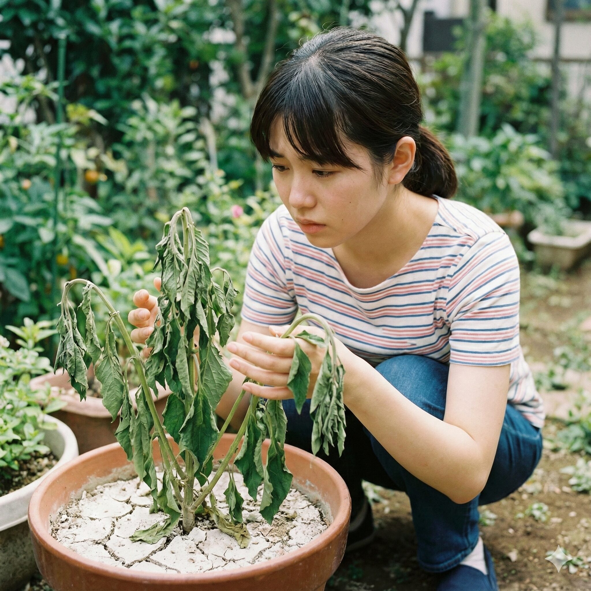 マックスマム 枯れた2　水不足で全体がぐったりとしおれてしまったマックスマム