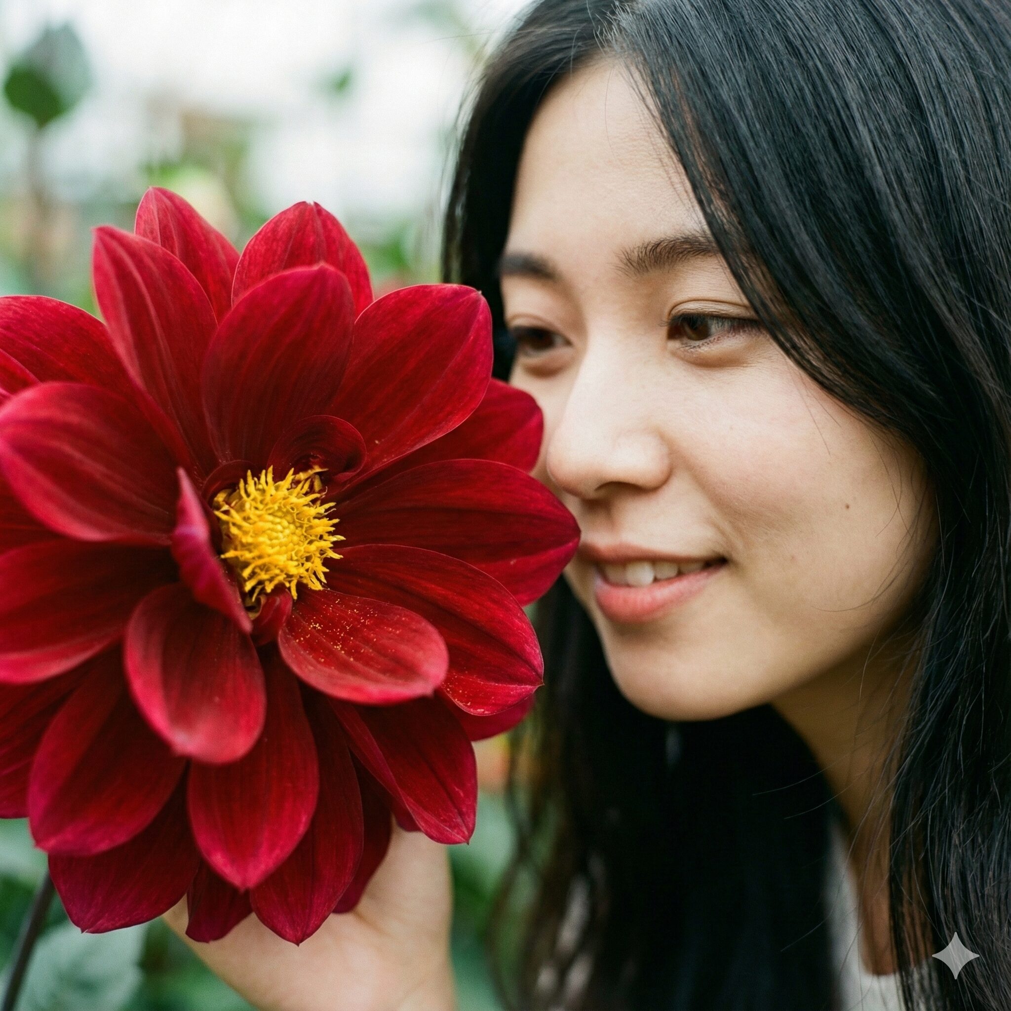 マックスマム 花言葉6　情熱的な赤色が美しいレッド・マックスマムの花のアップ写真。