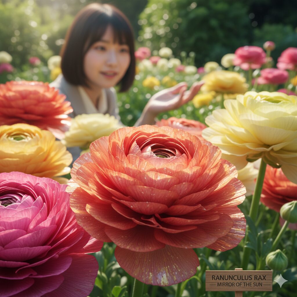 ラナンキュラス花が終わったら5　花弁に光沢があるラナンキュラス・ラックス（Lux）の特徴