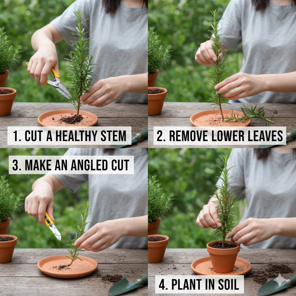 ラベンダー 花が終わったら11　ラベンダーの挿し木の手順。挿し穂の調整と下葉処理の方法