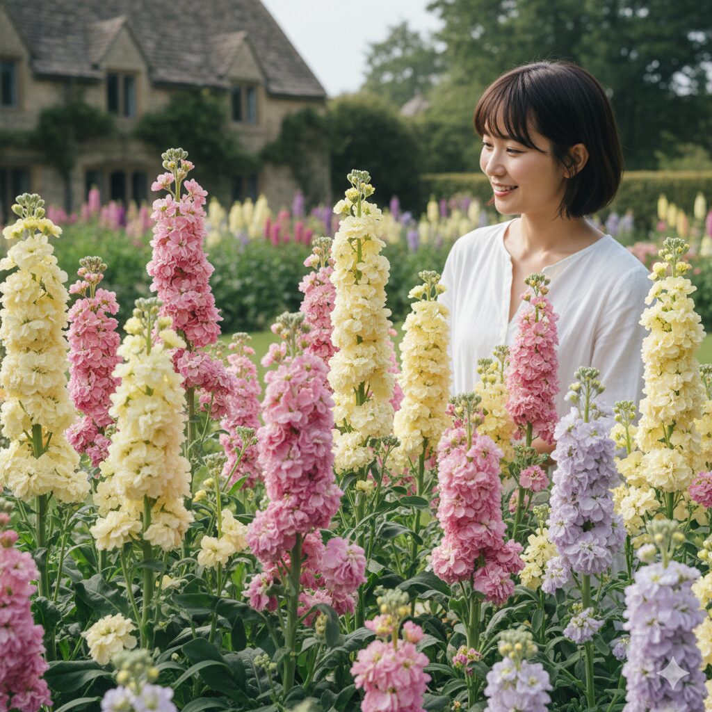 ルピナスに似た花7　真夏の強い日差しを受けて鮮やかに咲く濃い青紫色のサルビア・ガラニチカ