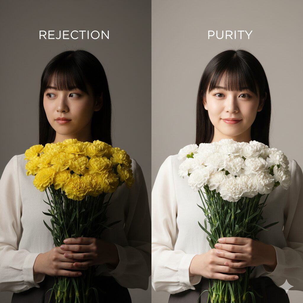 白い カーネーション 花言葉 黄色いカーネーションと白いカーネーションの花言葉の違い