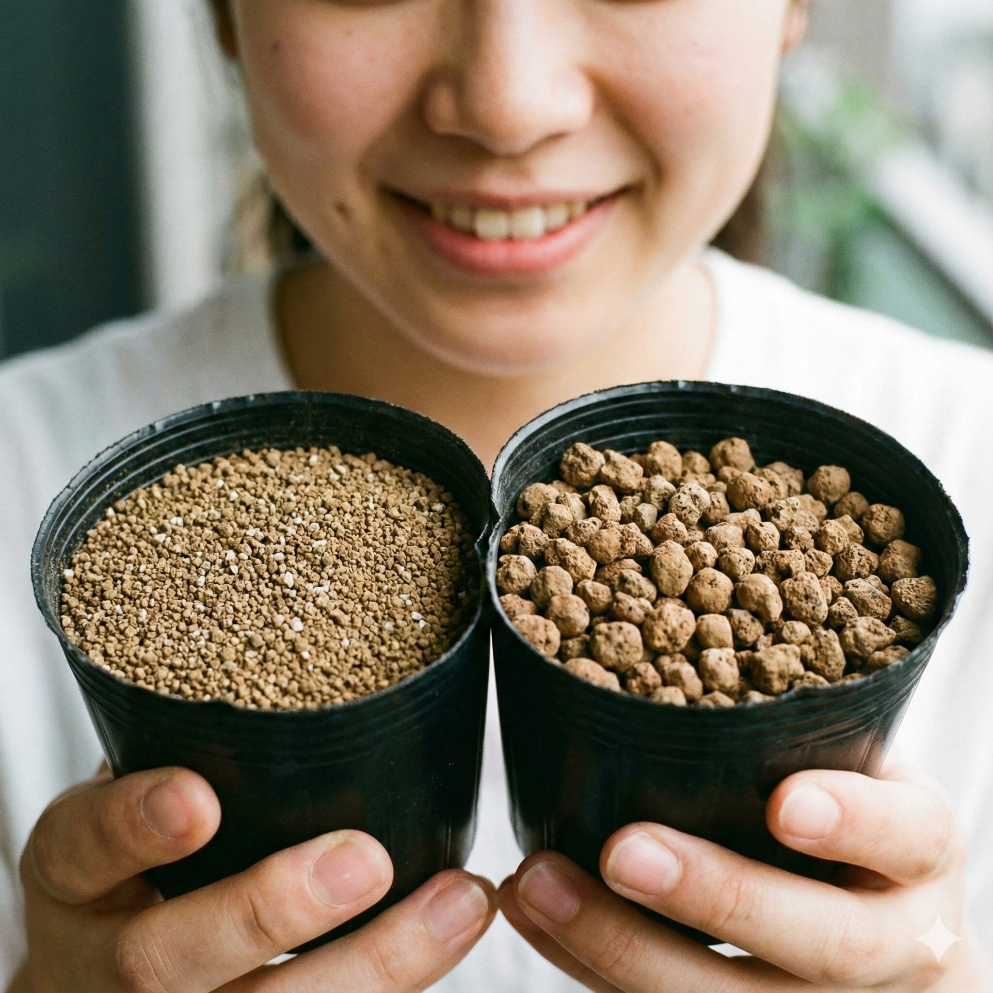 芝桜 の増やし方4　芝桜の挿し芽に適した清潔で排水性の良い小粒の赤玉土と専用土
