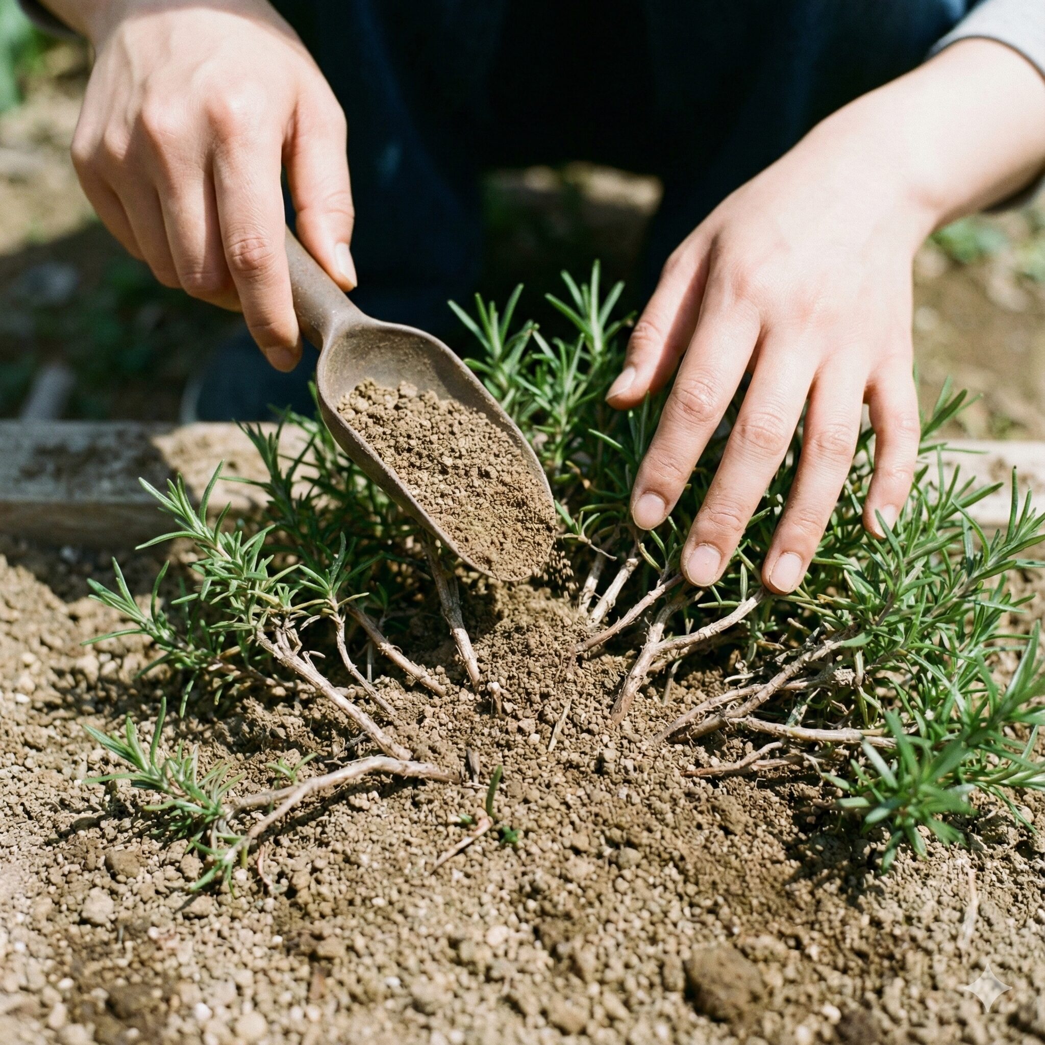 芝桜の植え替え時期9　老化した芝桜の株を再生させる目土（めつち）のやり方と節からの発根促進