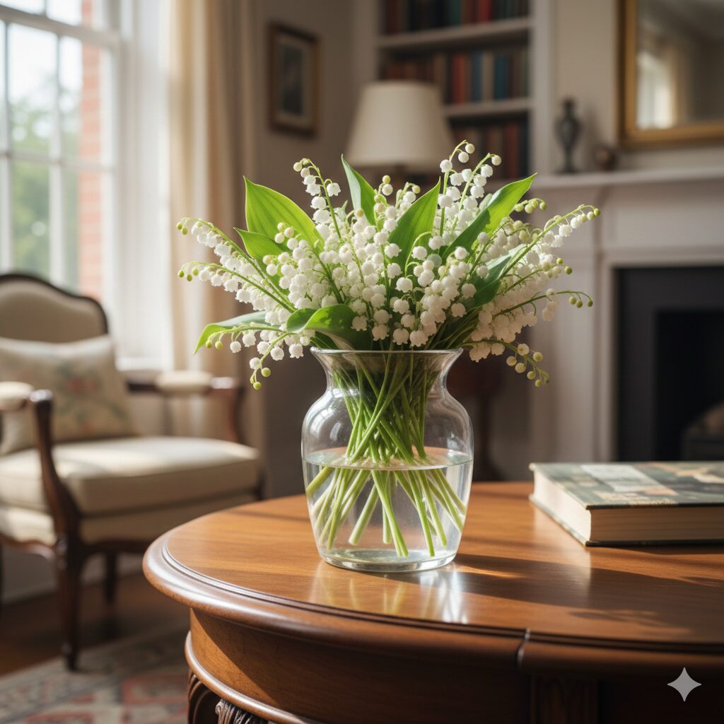 鈴蘭に似た花9　活けた水にも毒性が溶け出すため誤飲に注意が必要な切り花のスズラン