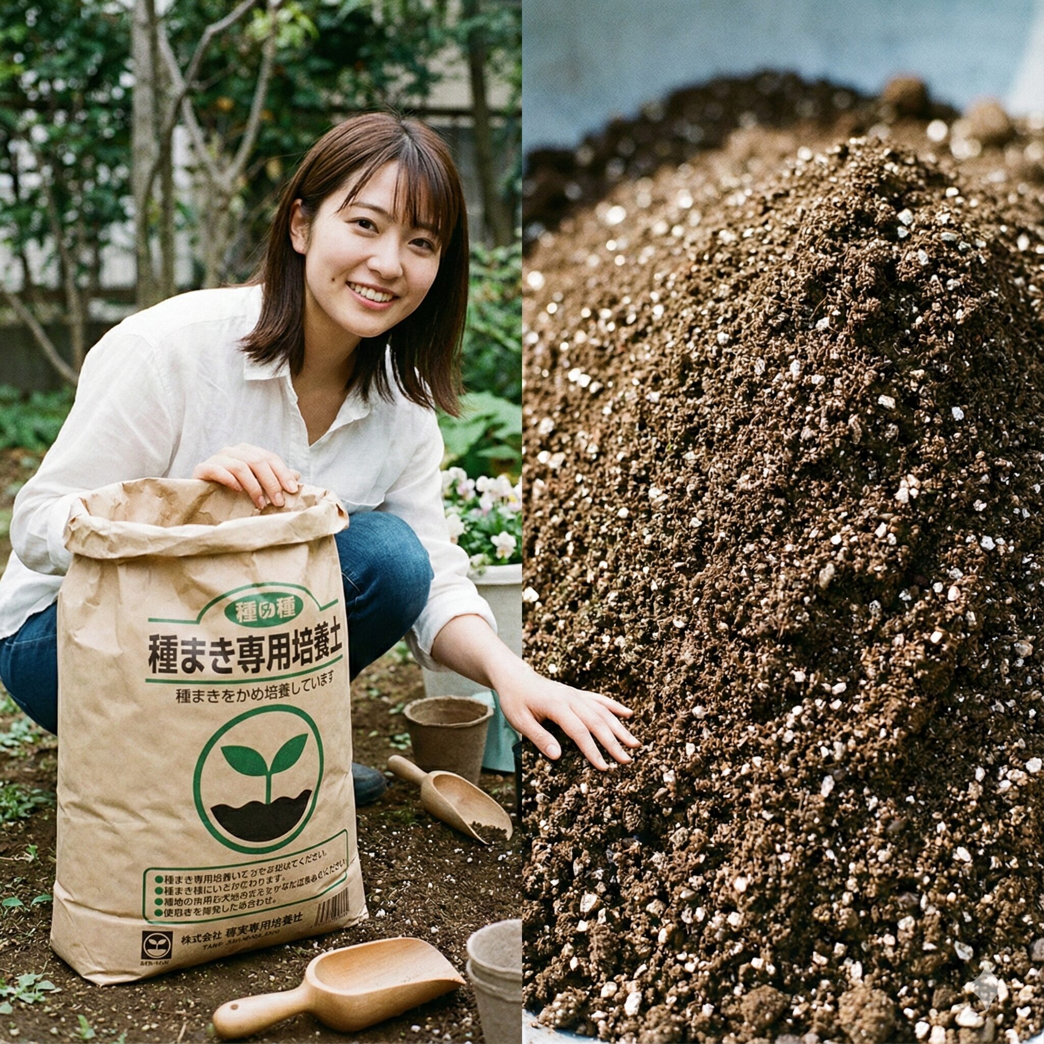 アスター 種まき 時期6　アスターの種まきに最適な新品の種まき専用培養土。病気を防ぐための清潔な土選び。