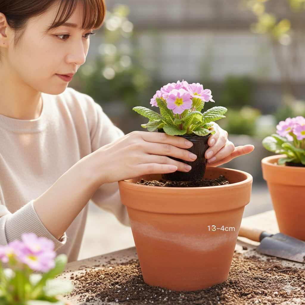 ウィンティー 種まき9　株の安定と発根を促すためのウィンティーの正しい深植え定植の手法