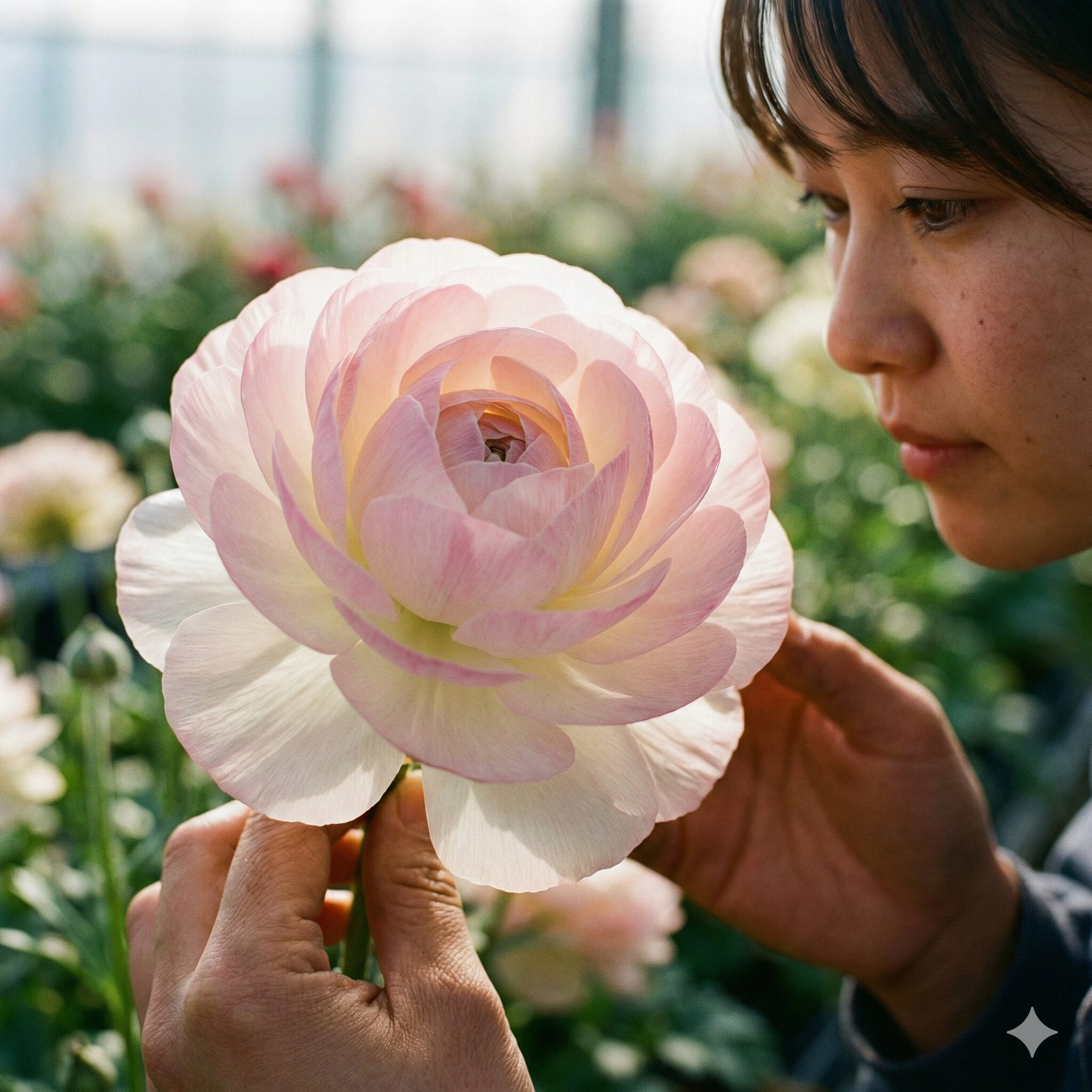 ラナンキュラス ラックス 人気 順4　透明感あふれる発色が特徴の2025年新品種ラナンキュラスラックス「ヴィーナス」の花