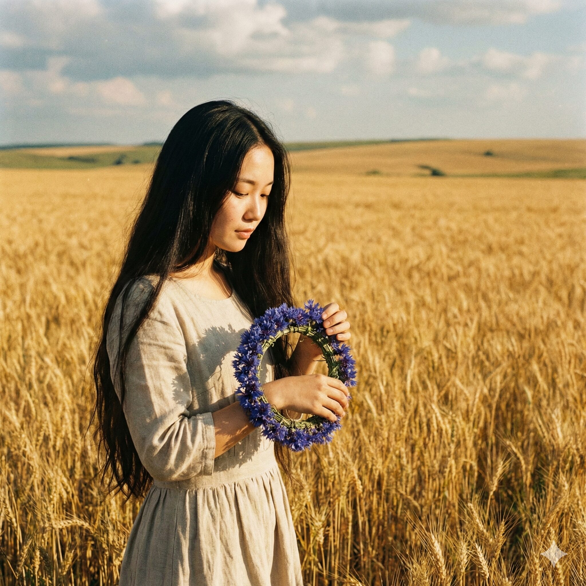 矢車菊 開花時期10　ドイツ王室の歴史を象徴する青い矢車菊の花冠（リース）