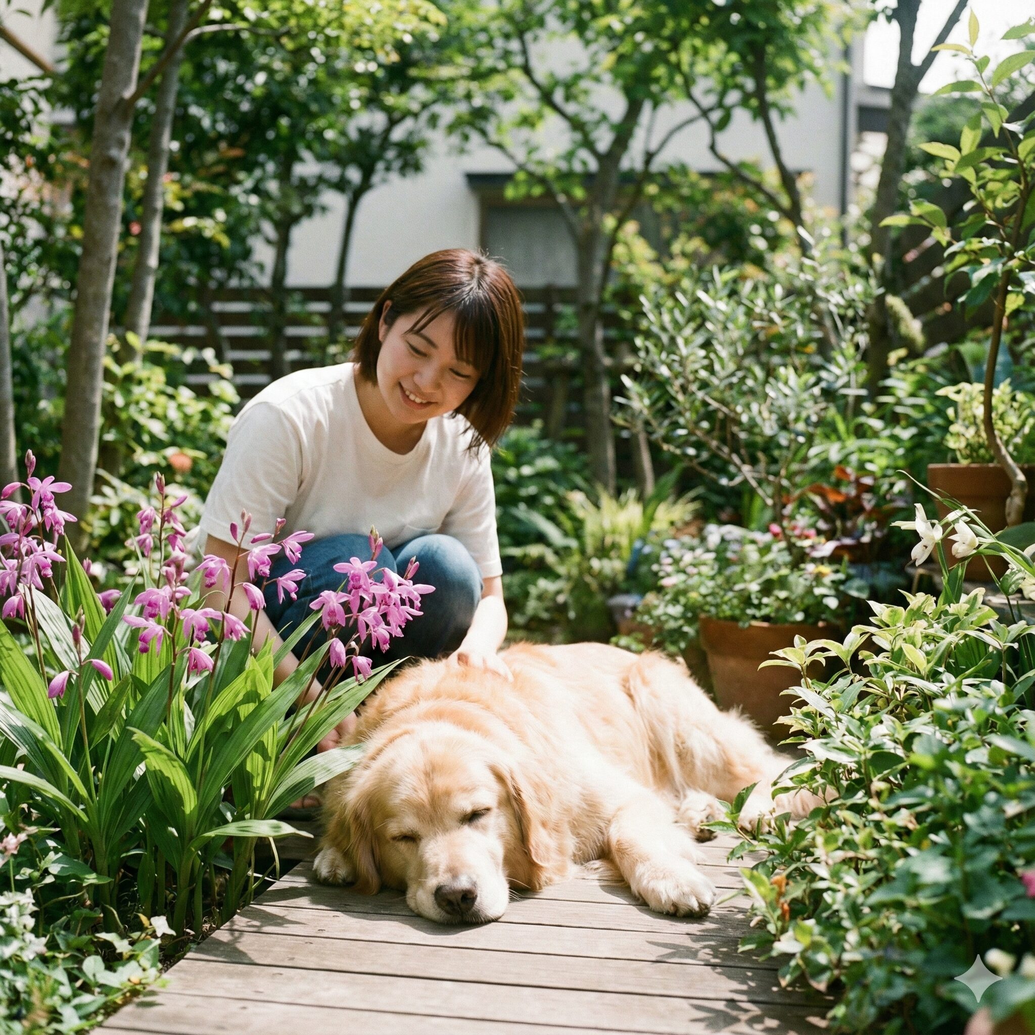 紫蘭 増えすぎ6　犬や猫などのペットにとっても毒性がなく安全な庭木である紫蘭（シラン）
