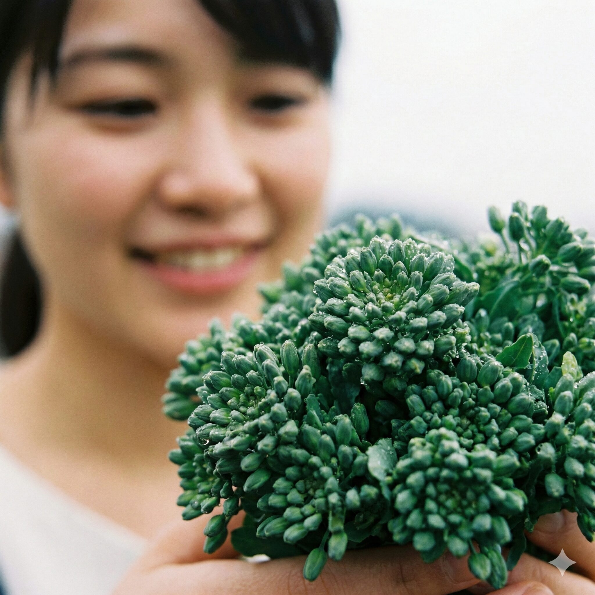 菜の花 レシピ 殿堂入り2　ビタミンCやカルシウムが豊富な菜の花の新鮮な蕾のアップ写真