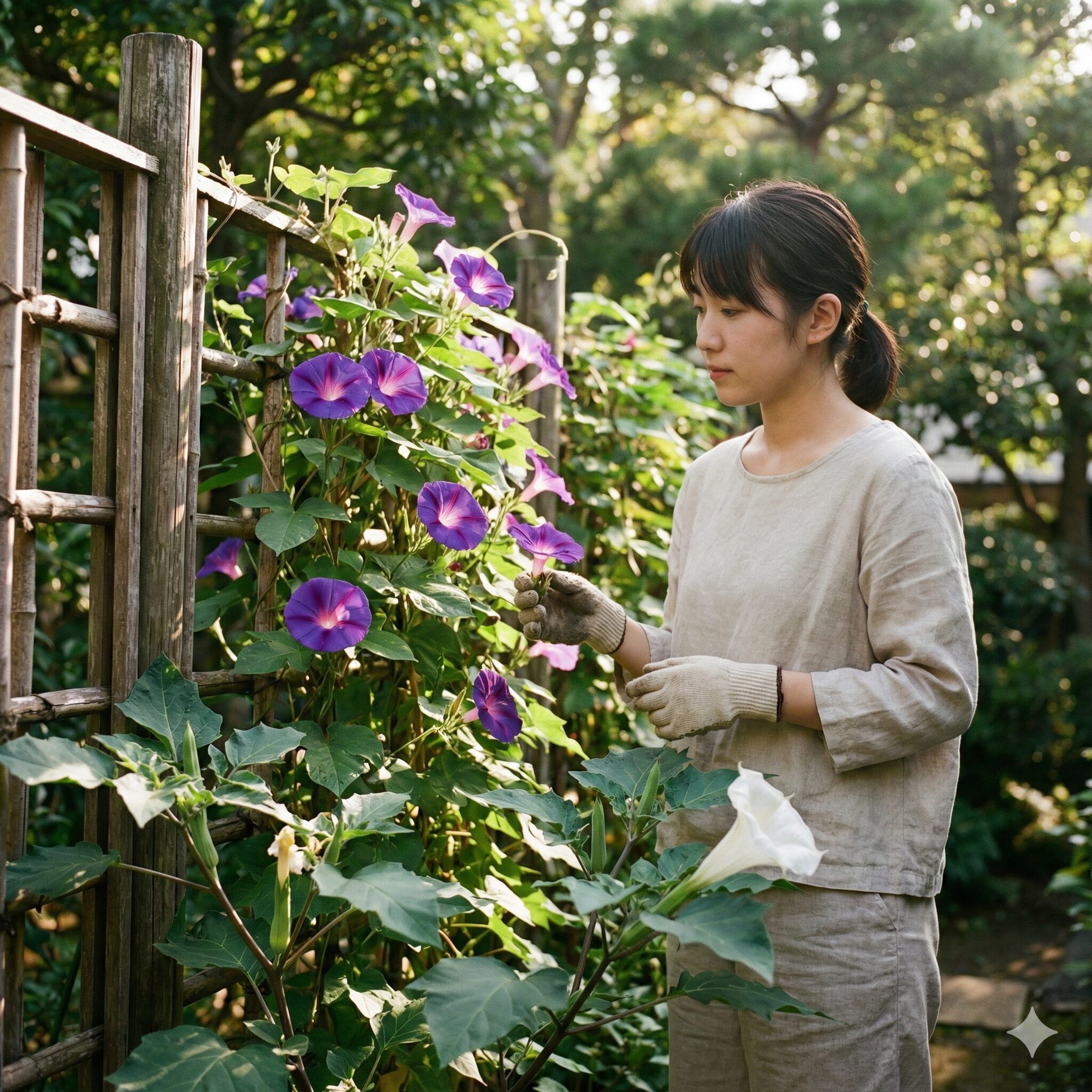 あさがお毒1　日本朝顔とチョウセンアサガオの比較イメージ。あさがお毒のリスクを正しく理解するためのメインビジュアル。