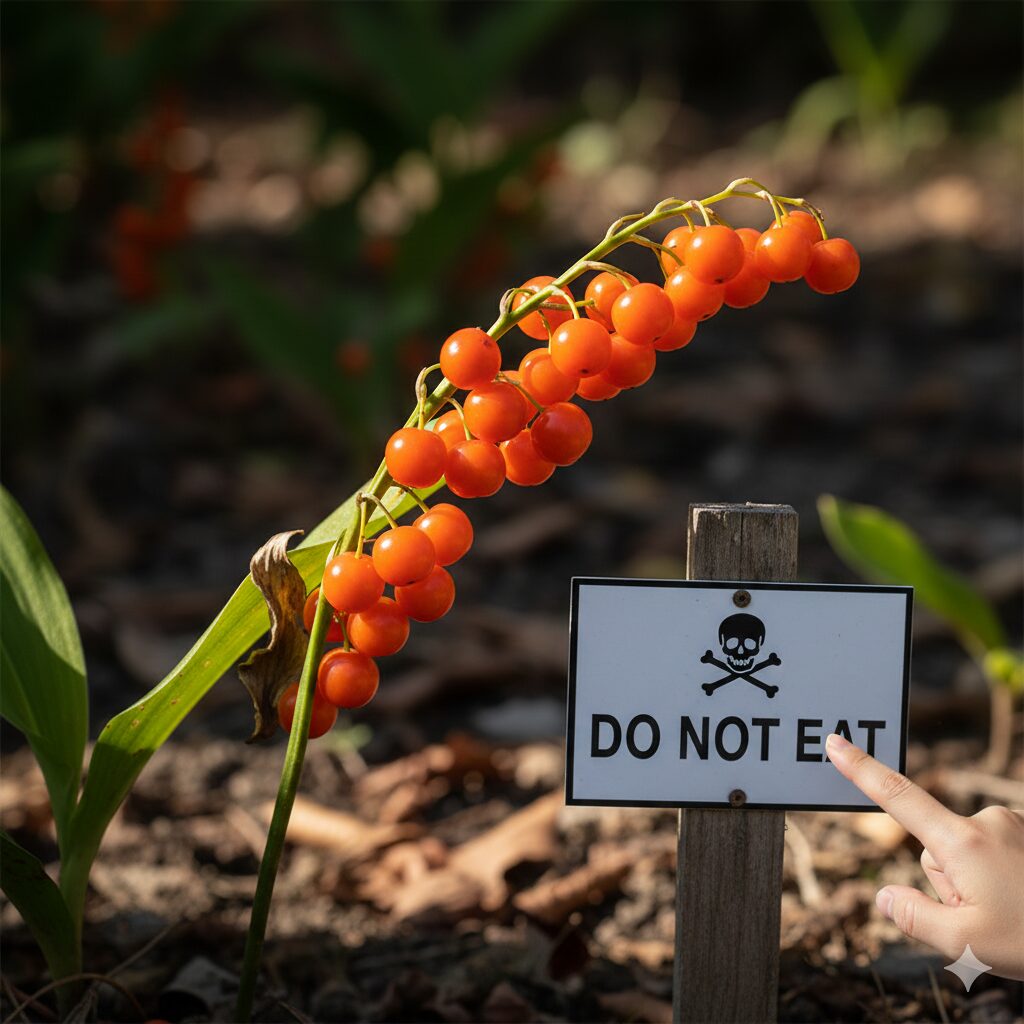 すずらん いつ咲く9　誤食に注意が必要な強烈な毒を持つすずらんの赤い実