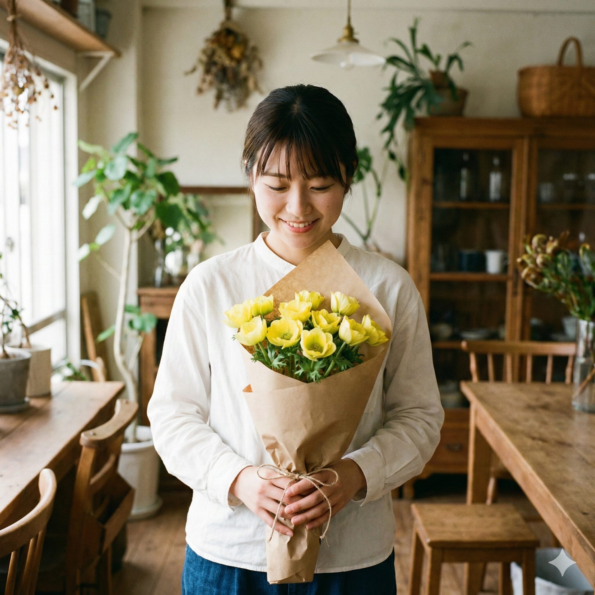 アネモネ花言葉 黄色9　本数に意味を込めた、プレゼントに最適な黄色いアネモネの花束ギフト