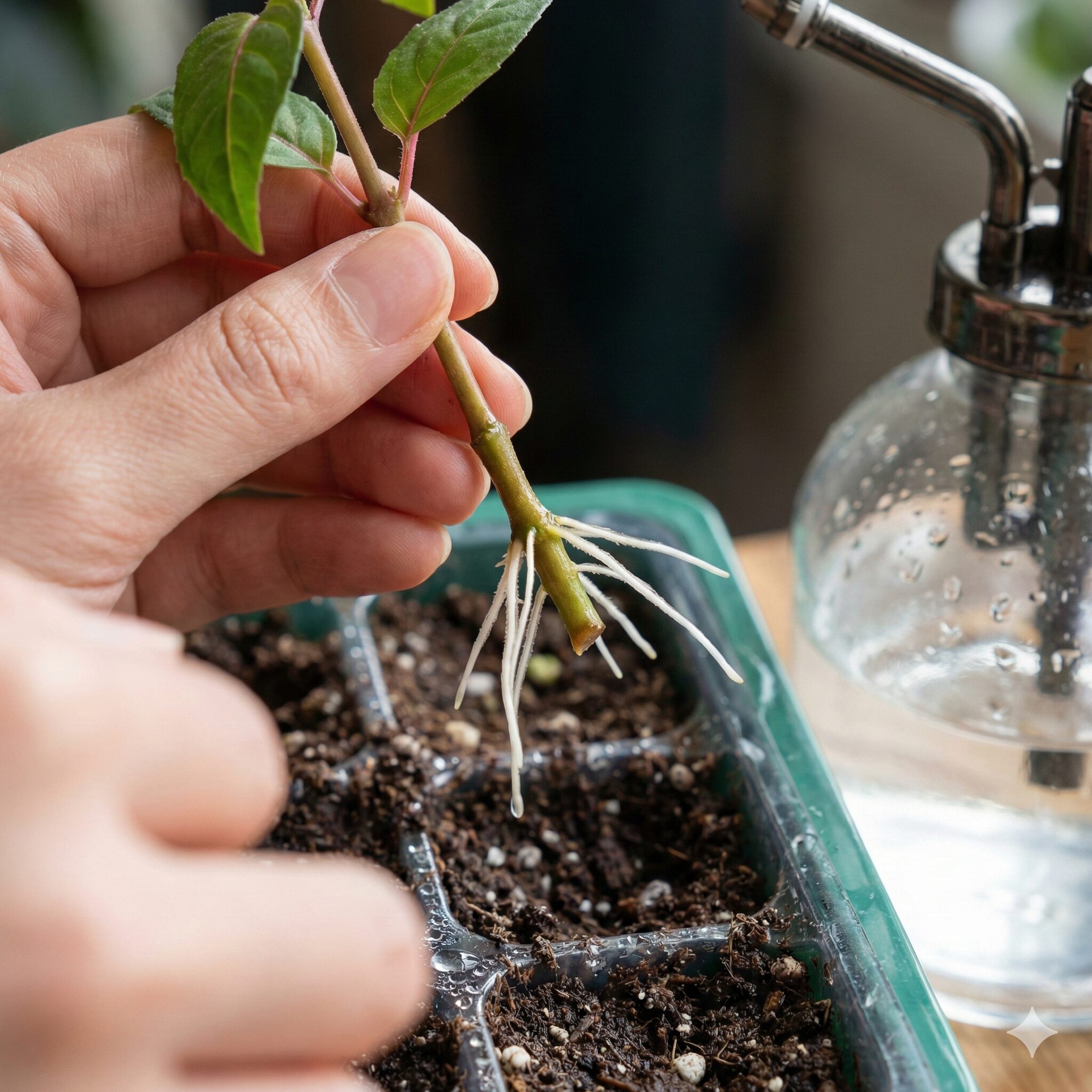 カンパニュラ メリーベル 地植え10　挿し木で発根したカンパニュラ・メリーベルの新しい苗
