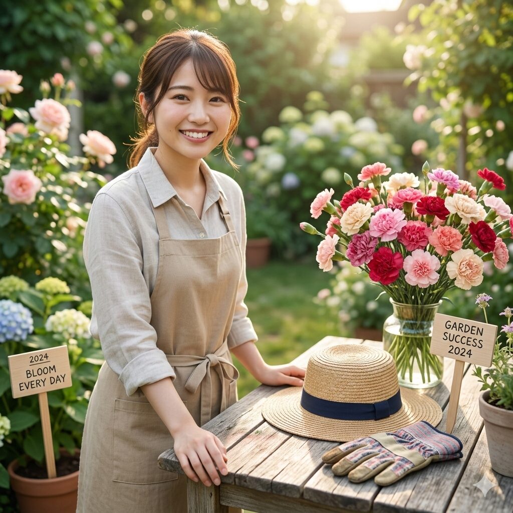 カーネーション 蕾咲かない10 適切な管理で次々と花を咲かせるカーネーションの鉢植えと園芸用品